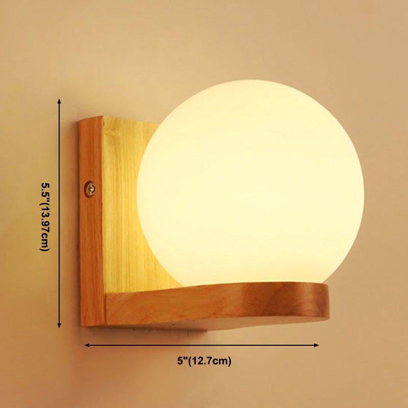 Creative Contemporary Simplicity Wall Sconce Lights con arte in legno per camera da letto