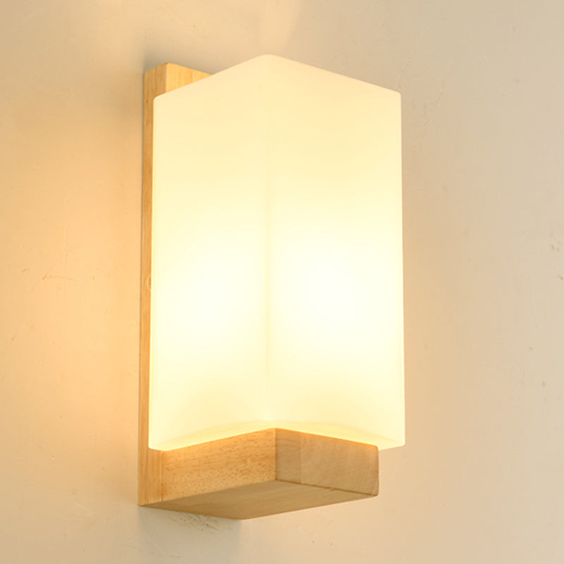 Creative Contemporary Simplicity Wall Sconce Lights con arte in legno per camera da letto