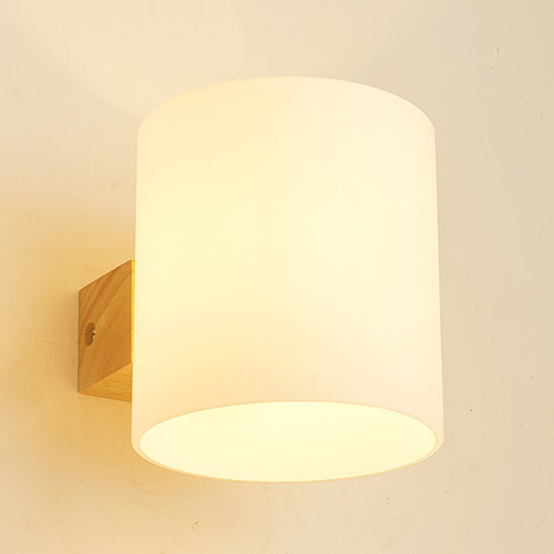 Creative Contemporary Simplicity Wall Sconce Lights con arte in legno per camera da letto