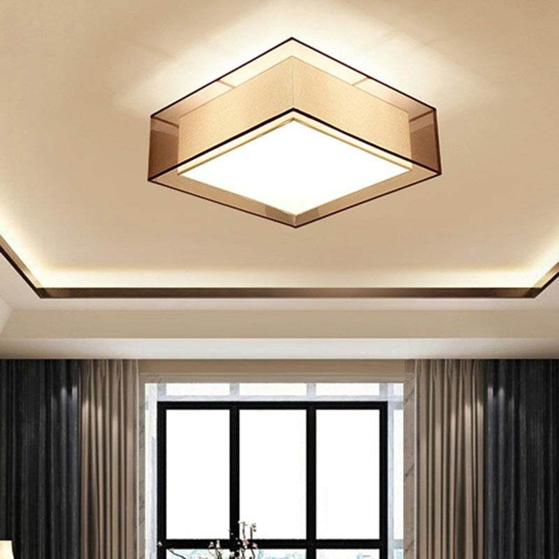 Luminaires encastrés en tissu couleur café, plafonnier traditionnel pour salon