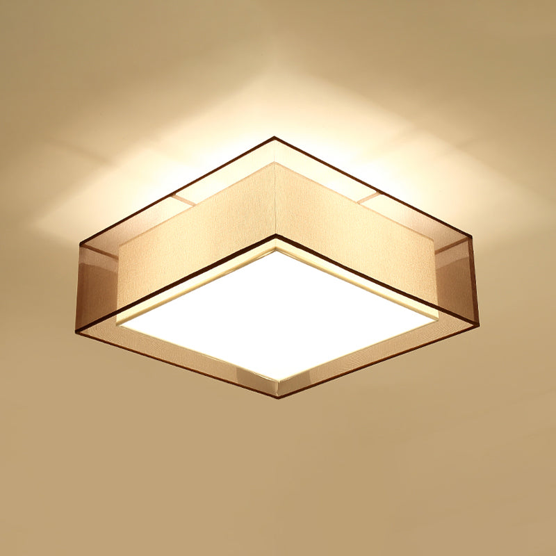 Luminaires encastrés en tissu couleur café, plafonnier traditionnel pour salon