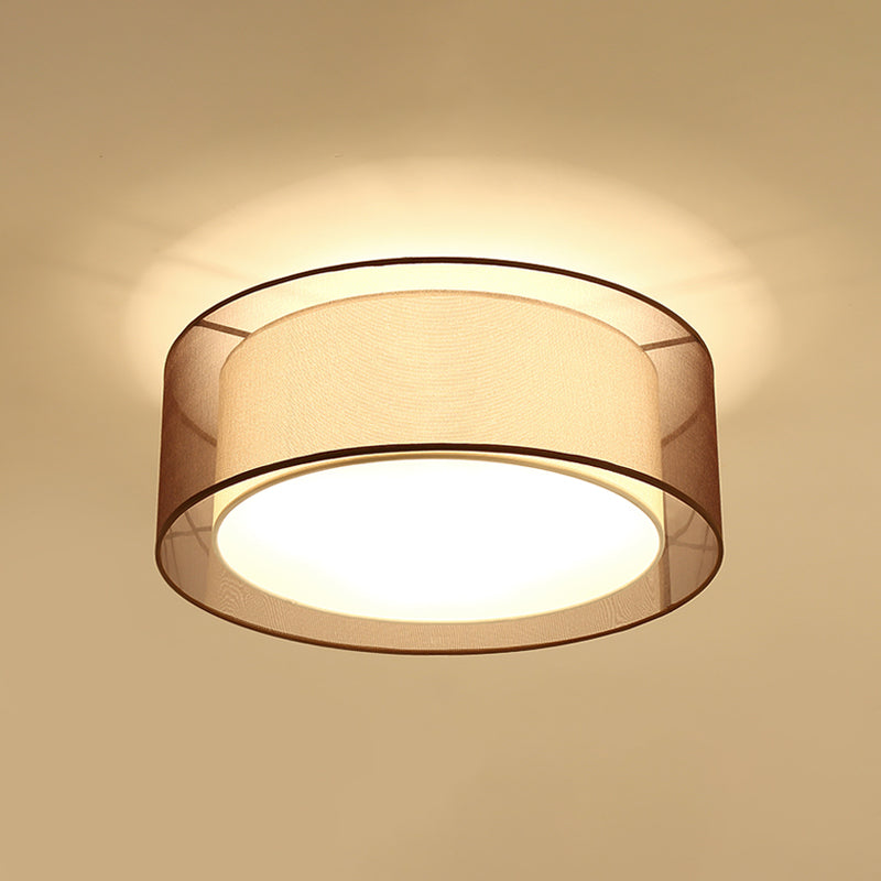 Luminaires encastrés en tissu couleur café, plafonnier traditionnel pour salon