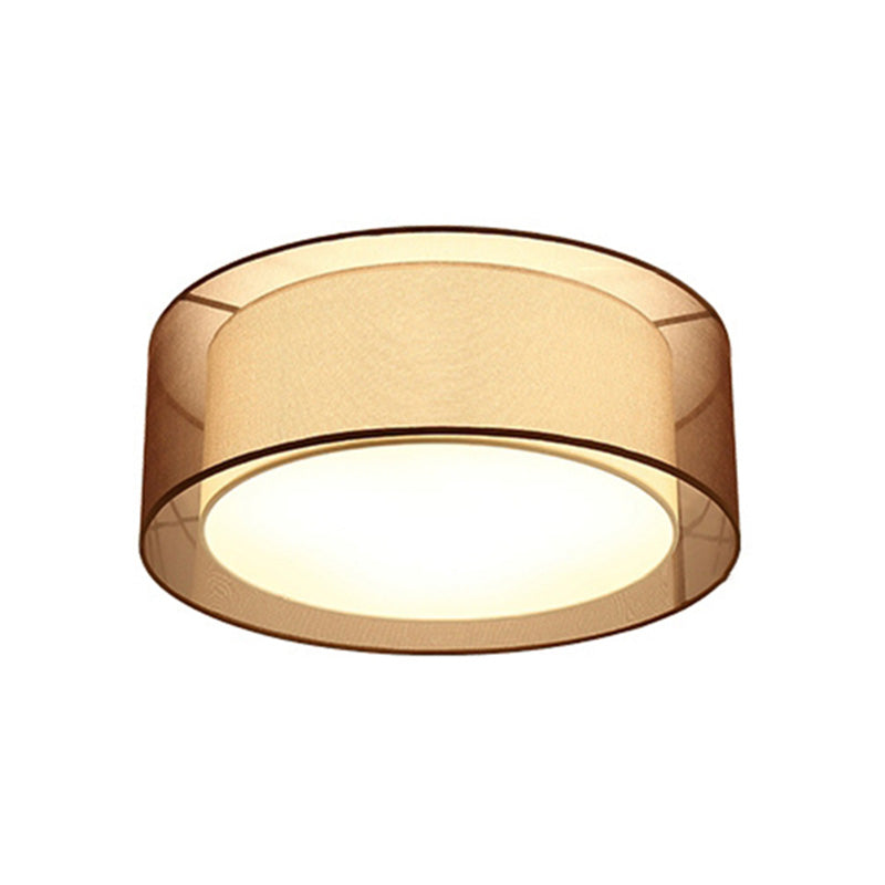 Luminaires encastrés en tissu couleur café, plafonnier traditionnel pour salon