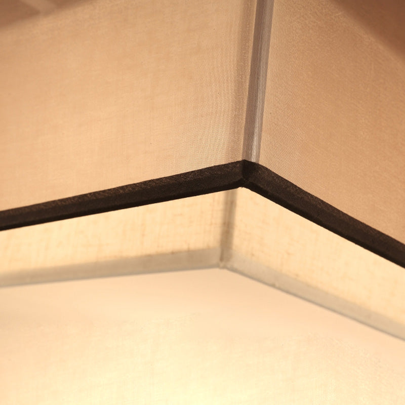 Luminaires encastrés en tissu couleur café, plafonnier traditionnel pour salon