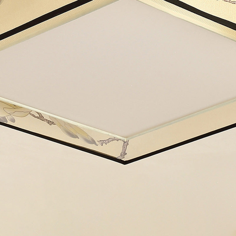 Luminaires encastrés en tissu couleur café, plafonnier traditionnel pour salon