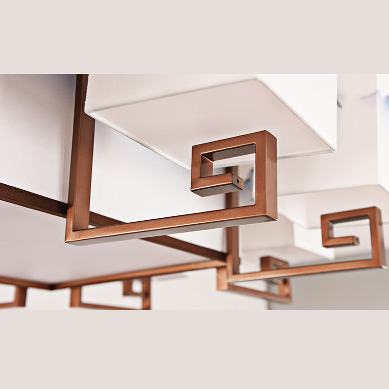 4/6/8/10 Lights Flushmount Asia Style Fabric Flush Ceiling Light for Living Room Dinning Room