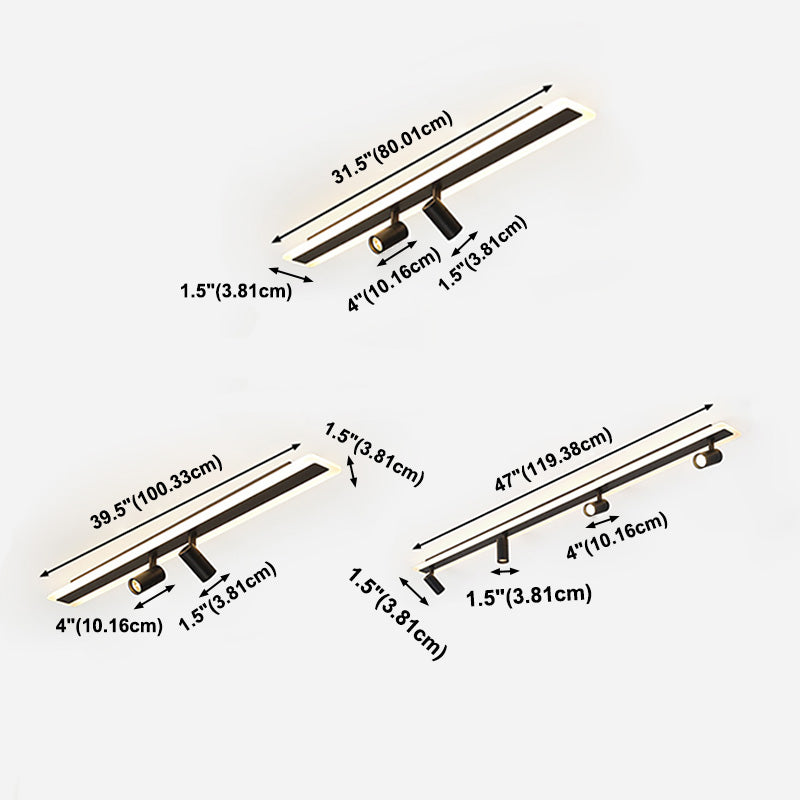 Minimalisme Semi Track Light Armatuur Inbouwplafondlamp voor kledingwinkel