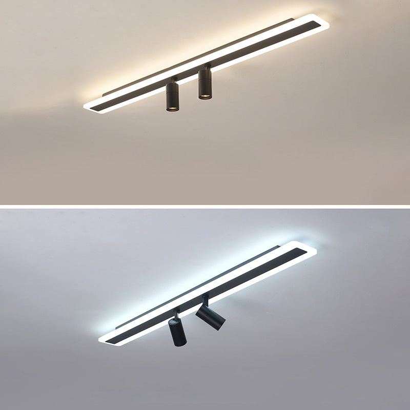 Minimalisme Semi Track Light Armatuur Inbouwplafondlamp voor kledingwinkel