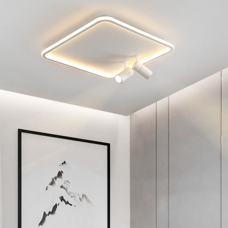 Simple Flush Ceiling Spotlight LED Track Light Fixture for Living Room