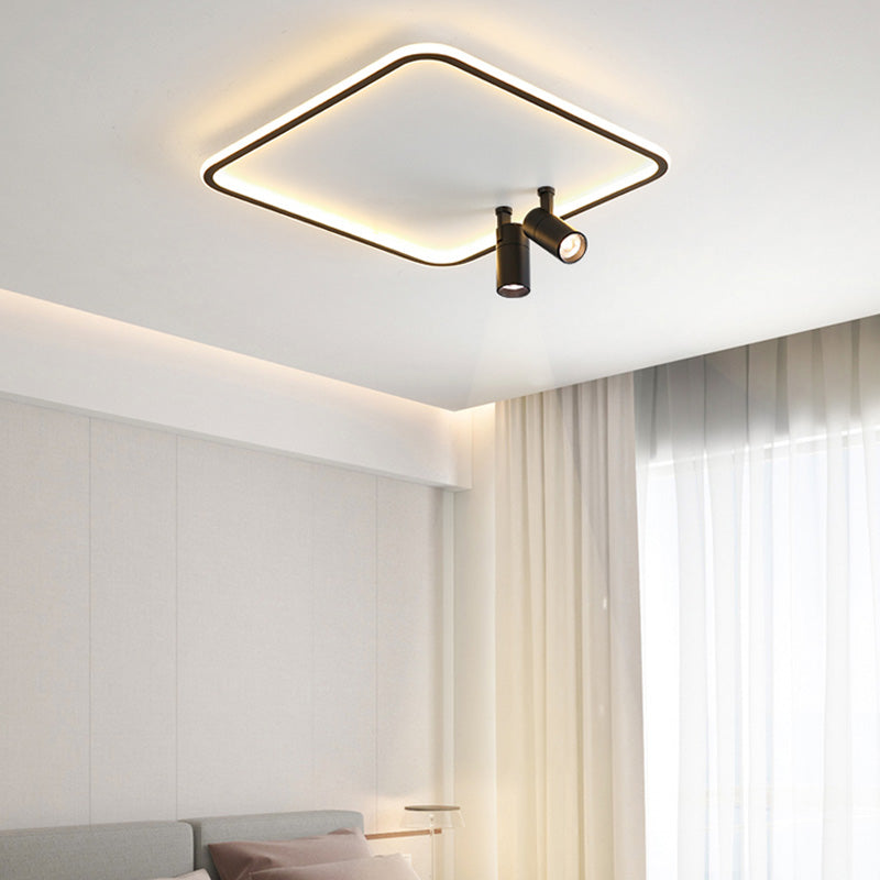 Simple Flush Ceiling Spotlight LED Track Light Fixture for Living Room