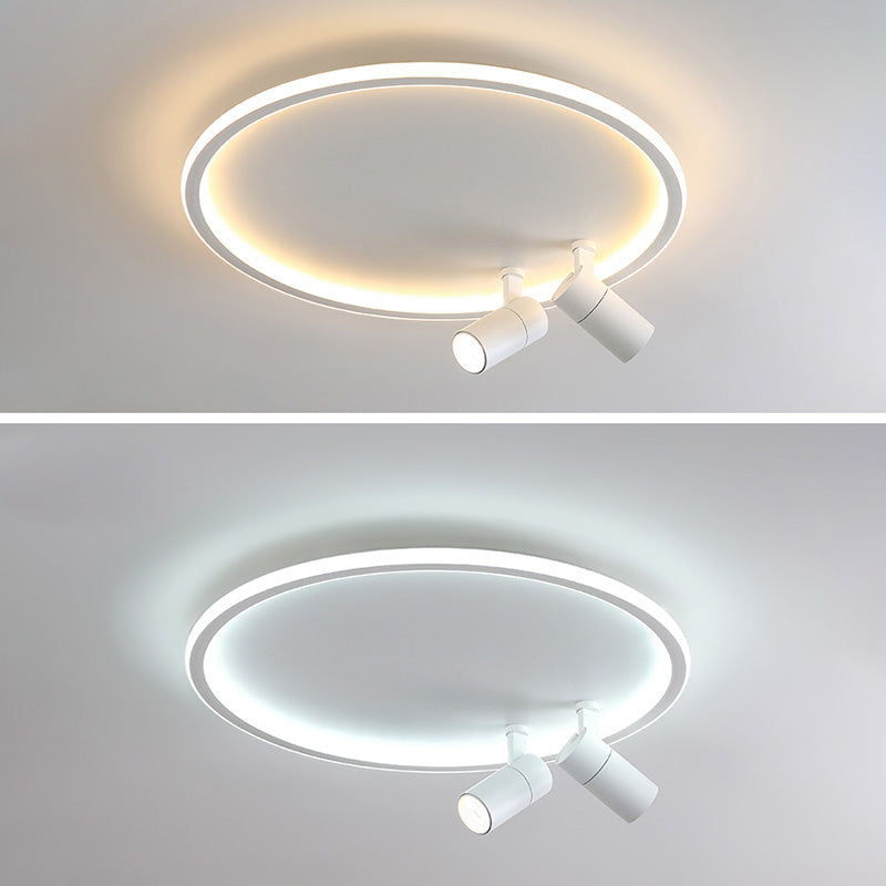 Simple Flush Ceiling Spotlight LED Track Light Fixture for Living Room