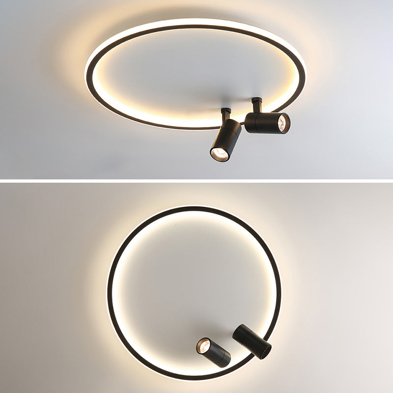 Simple Flush Ceiling Spotlight LED Track Light Fixture for Living Room