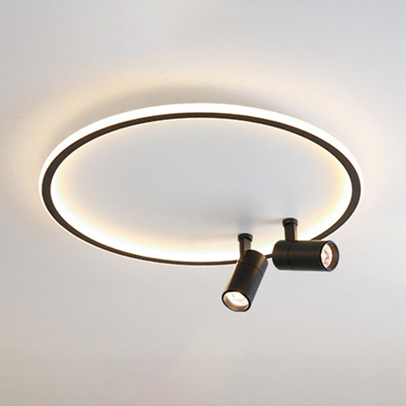 Simple Flush Ceiling Spotlight LED Track Light Fixture for Living Room