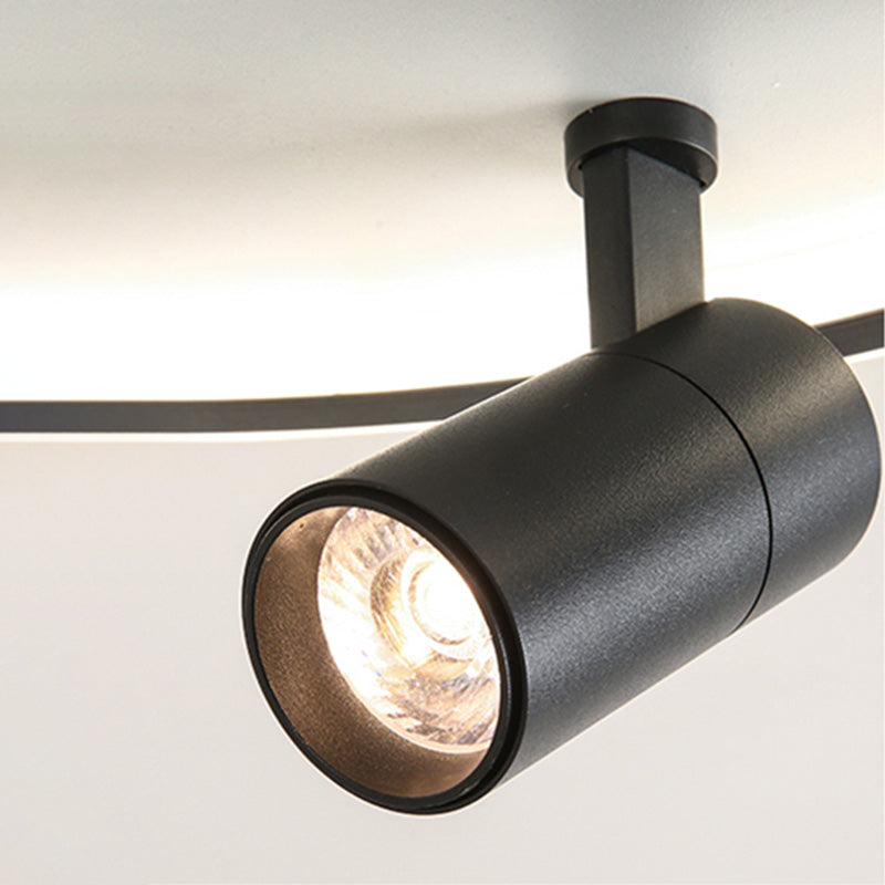 Simple Flush Ceiling Spotlight LED Track Light Fixture for Living Room