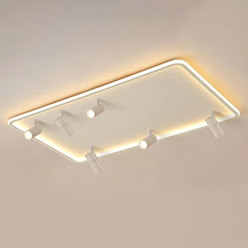 Projecteur de plafond encastré rectangulaire Simple, luminaire sur rail LED pour salon