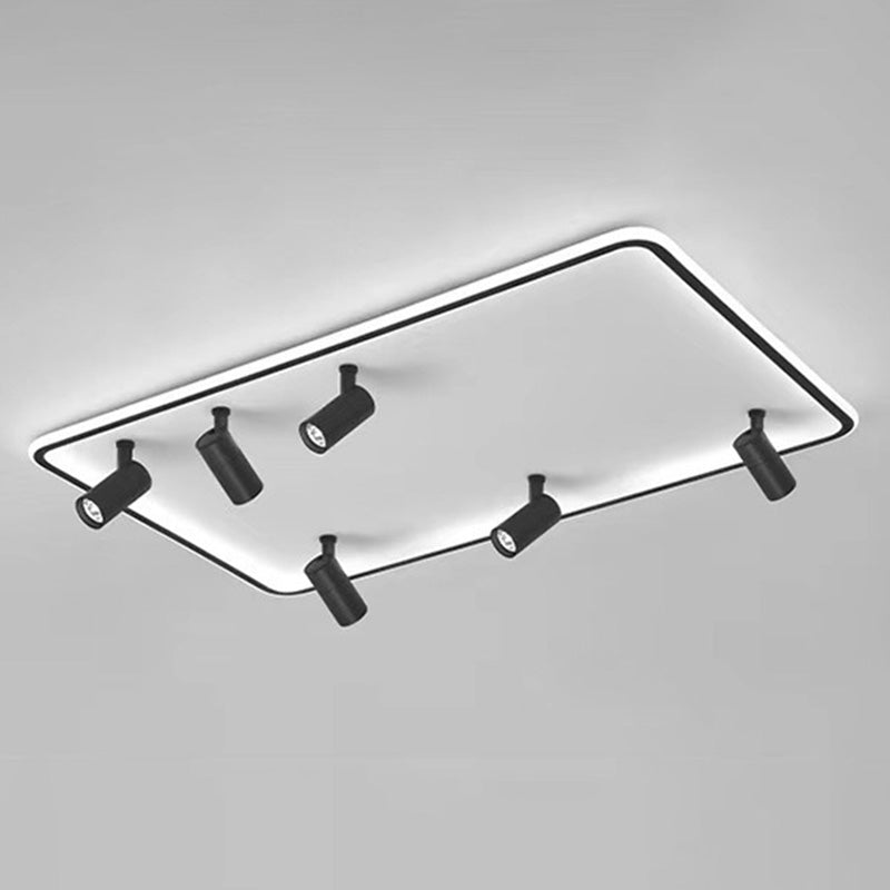 Projecteur de plafond encastré rectangulaire Simple, luminaire sur rail LED pour salon