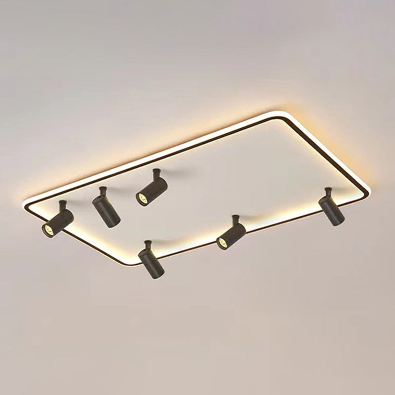 Projecteur de plafond encastré rectangulaire Simple, luminaire sur rail LED pour salon