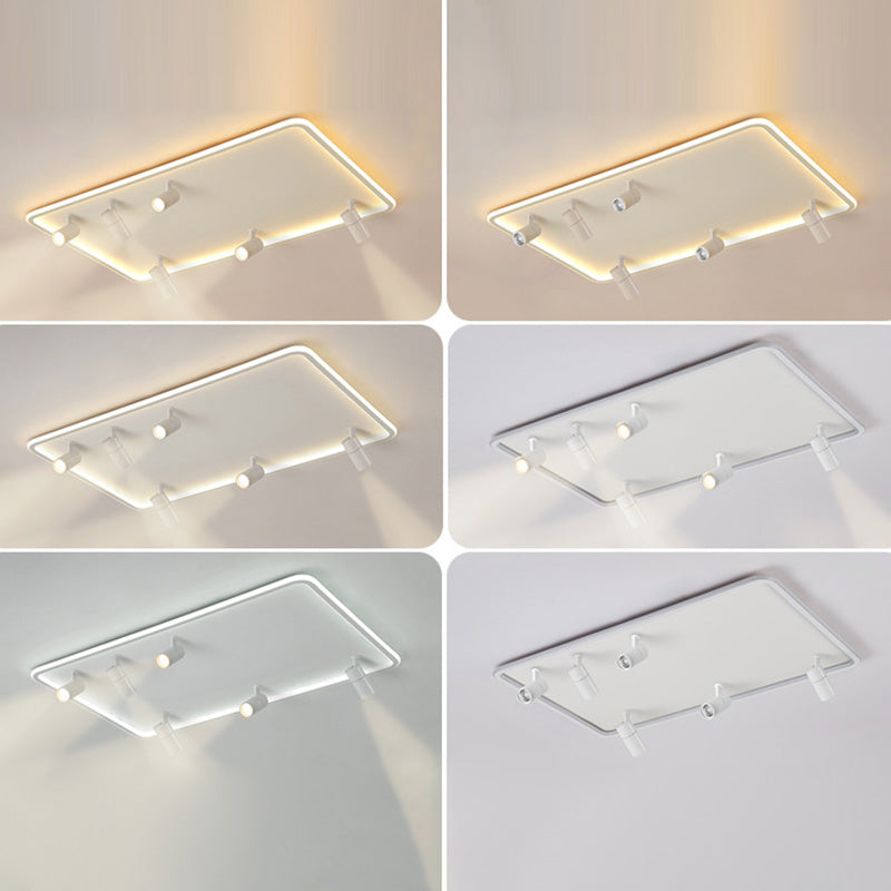 Projecteur de plafond encastré rectangulaire Simple, luminaire sur rail LED pour salon