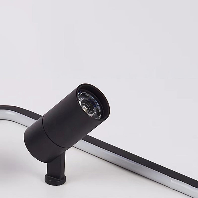 Projecteur de plafond encastré rectangulaire Simple, luminaire sur rail LED pour salon