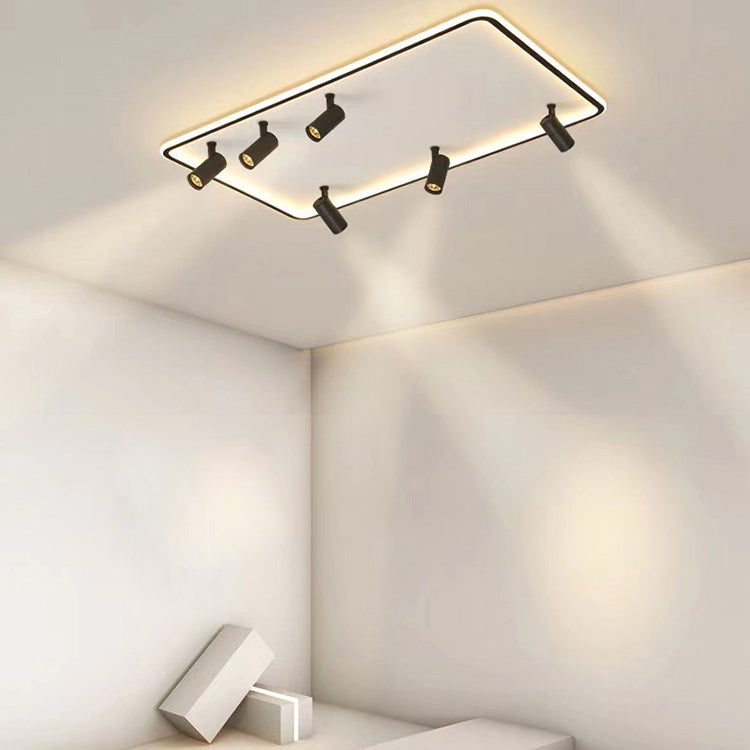 Projecteur de plafond encastré rectangulaire Simple, luminaire sur rail LED pour salon