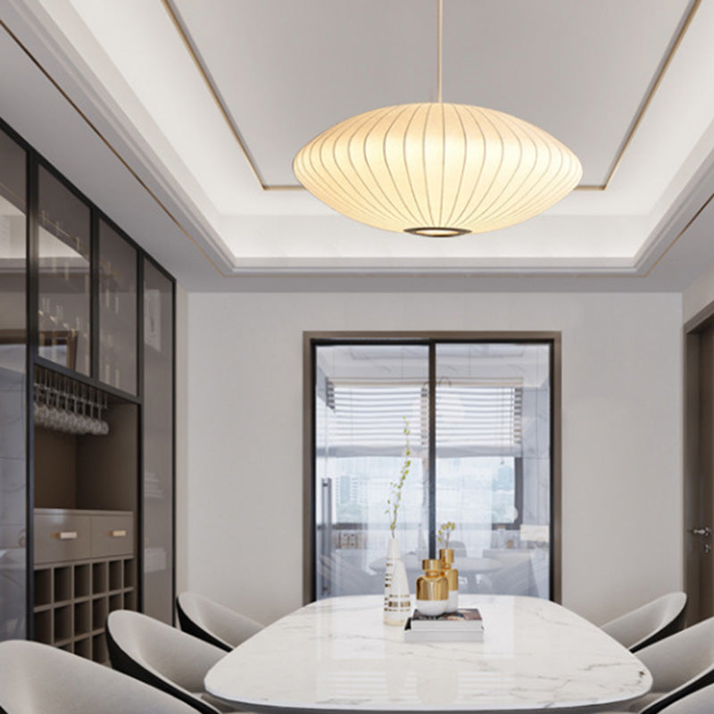 1 Light Pendant Light Fixture Modern Simple Silk Hanging Pendant Lights for Restaurant