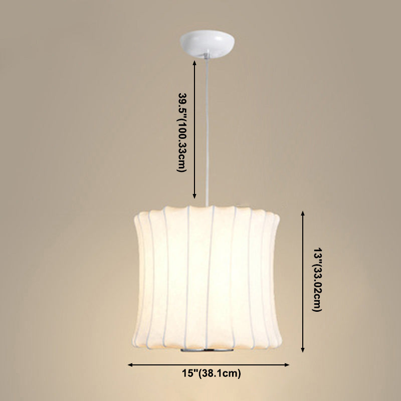 1 Light Pendant Light Fixture Modern Simple Silk Hanging Pendant Lights for Restaurant