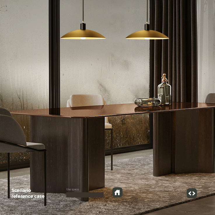 Luz de colgante colgante minimalista latón acampado luz de techo colgante con sombra de metal