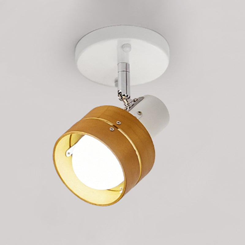 Cylinder Ceiling Flush Mount Contemporary Style Metal Ceiling Mount Light Fixture