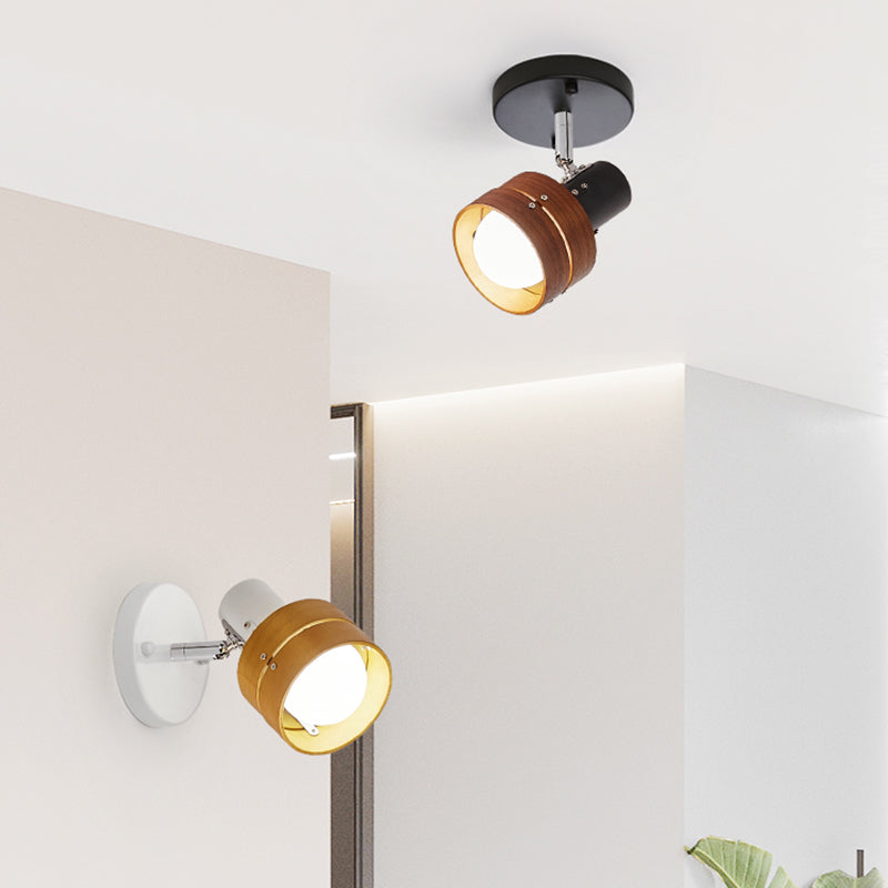 Cylinder Ceiling Flush Mount Contemporary Style Metal Ceiling Mount Light Fixture
