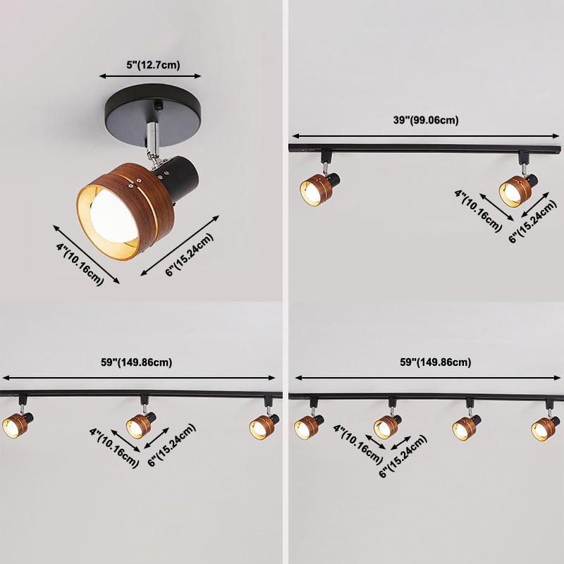 Cylinder Ceiling Flush Mount Contemporary Style Metal Ceiling Mount Light Fixture