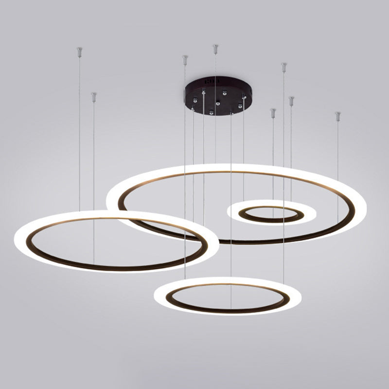 Modern Ring Chandelier Light Fixtures LED Hanging Chandelier for Restaurant
