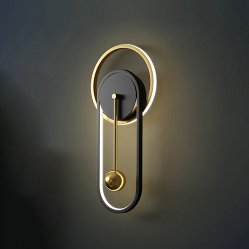 Lampada da parete Postmodern LED Postmodern LED Postmodern a muro di superficie geometrica nera e oro