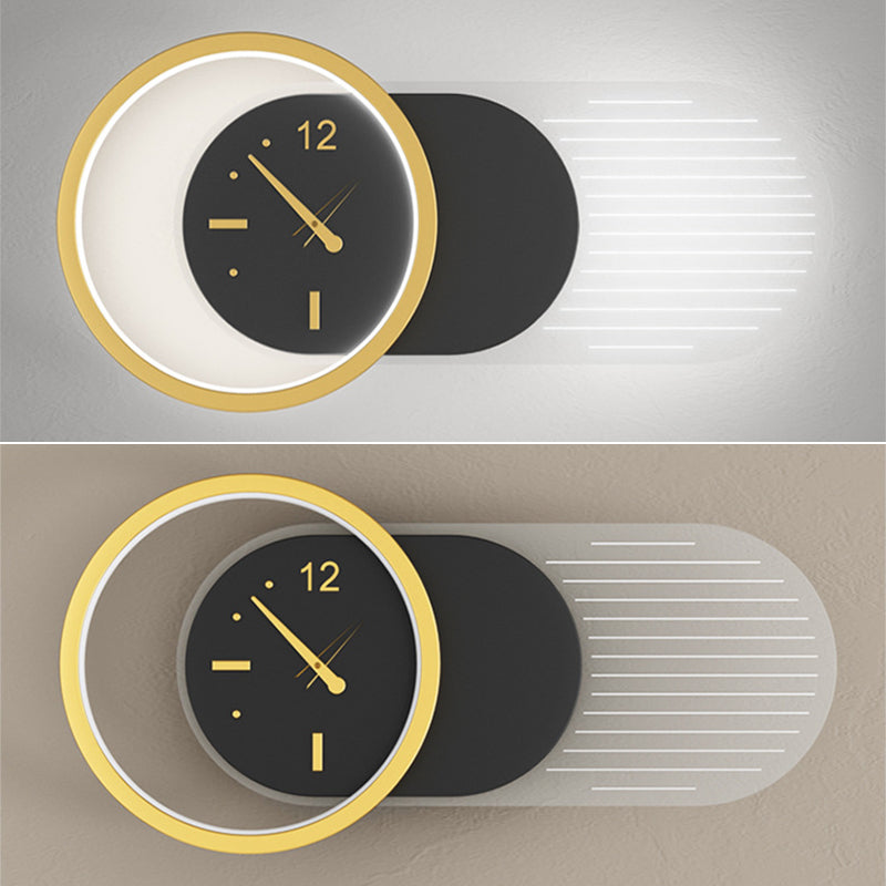 Lampada da parete Postmodern LED Postmodern LED Postmodern a muro di superficie geometrica nera e oro