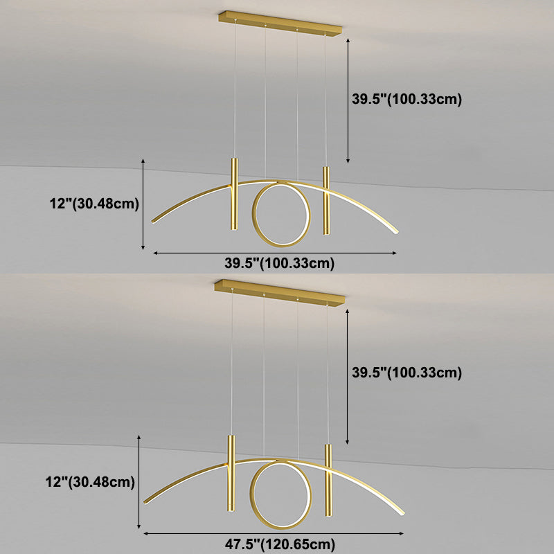 Arc Island Lighting Acrylic Contemporary Simplicity Pendant Lighting Fixtures for Restaurant