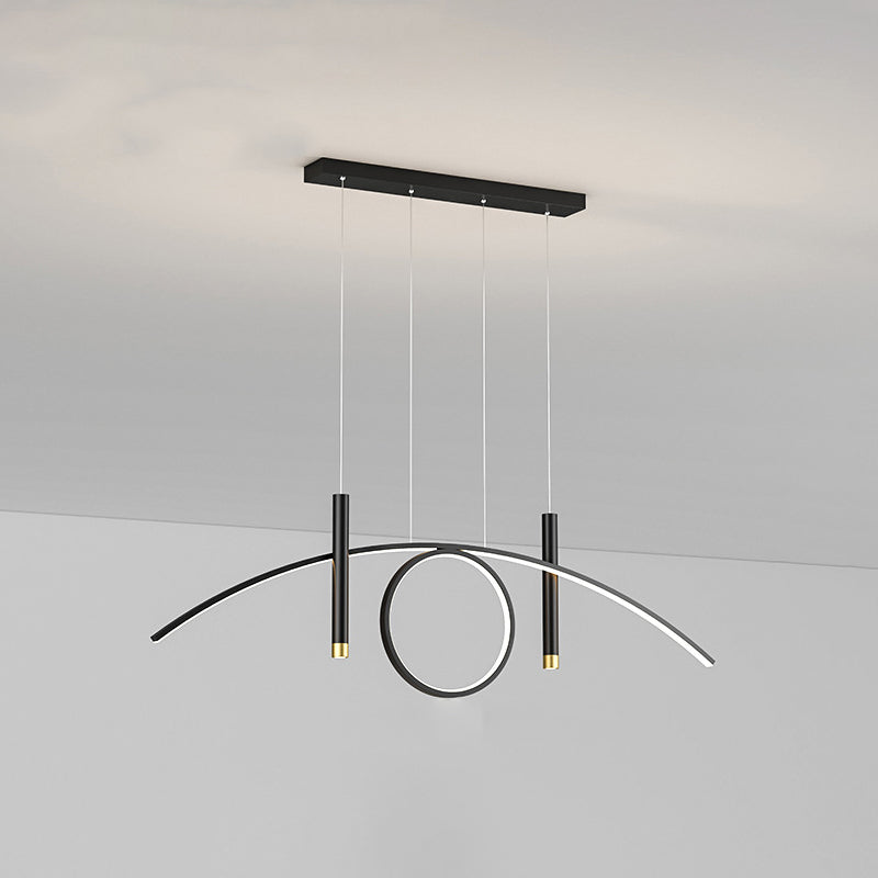 Arc Island Lighting Acrylic Contemporary Simplicity Pendant Lighting Fixtures for Restaurant