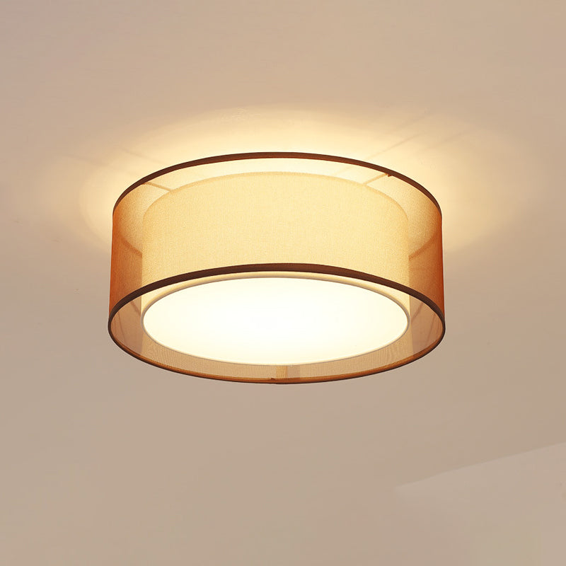 Traditional Flush Mount Light Fixtures 3-Light White Flushmount Ceiling Lamp for Living Room