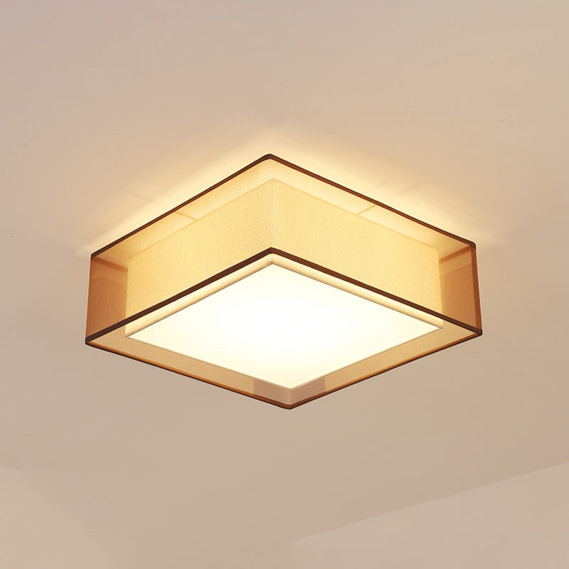 Traditional Flush Mount Light Fixtures 3-Light White Flushmount Ceiling Lamp for Living Room