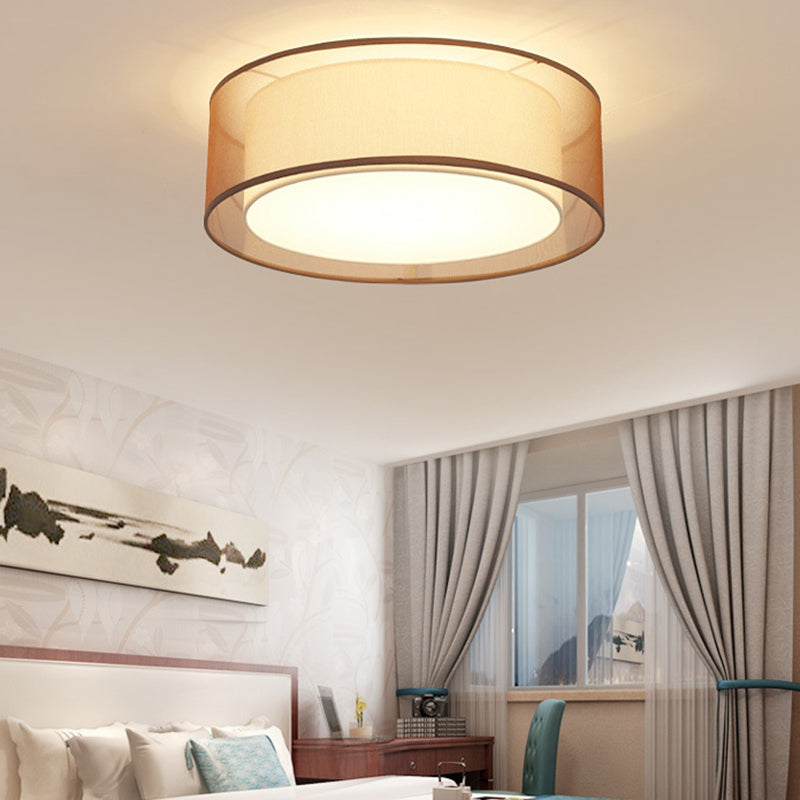 Traditional Flush Mount Light Fixtures 3-Light White Flushmount Ceiling Lamp for Living Room