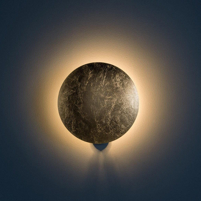 Lámpara de pared metálica en forma de luna novedad posmoderna de 1 luces de 1 luces para pasillo