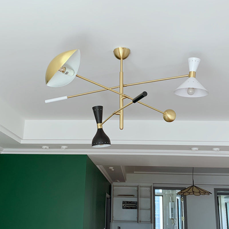 Lámpara de techo de la sala de estar metálica posmoderna sputnik lámpara de suspensión de techo