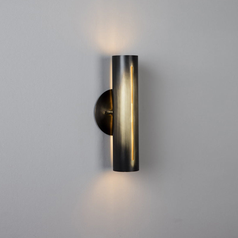Buisvormige trapwand sconce licht metallic 2-bulb postmoderne wand gemonteerd lamp