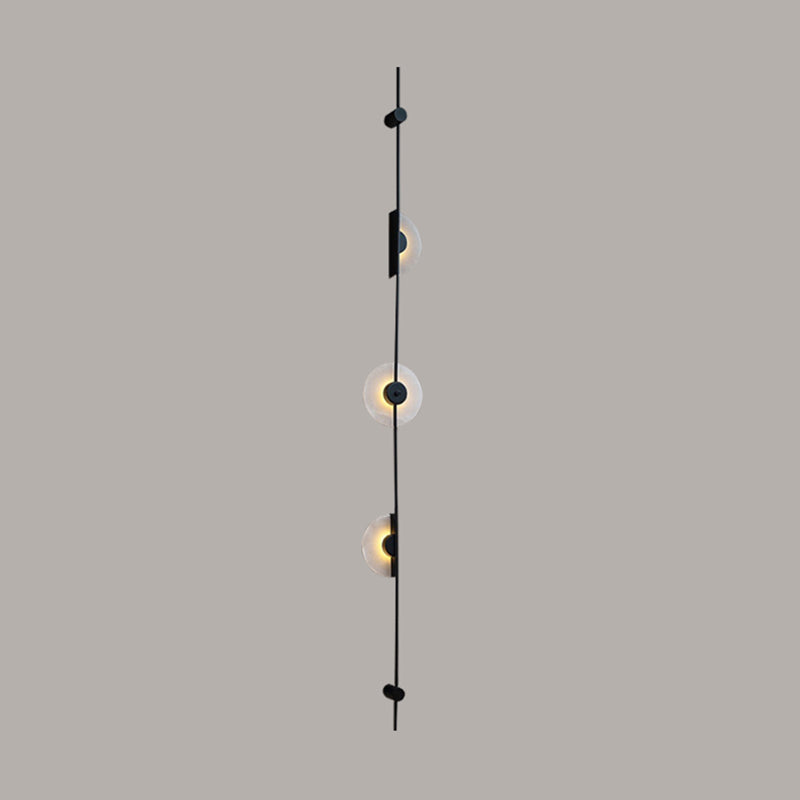 Matte Black Strip Shaped Sconce Minimalist Metal LED Wall Mounted Lamp for Hallway