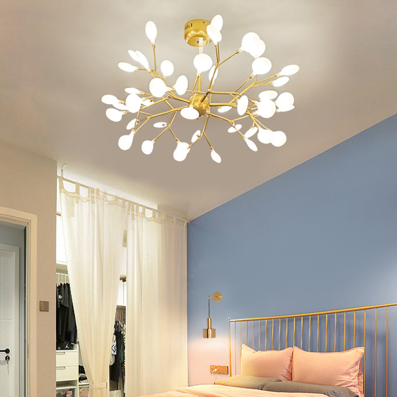 Modern Metal Hanging Light Fixtures Fireflies Hanging Chandelier for Dinning Room
