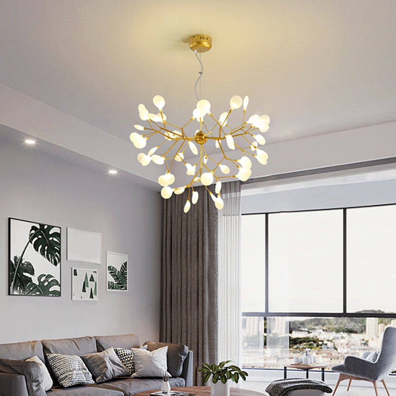 Modern Metal Hanging Light Fixtures Fireflies Hanging Chandelier for Dinning Room