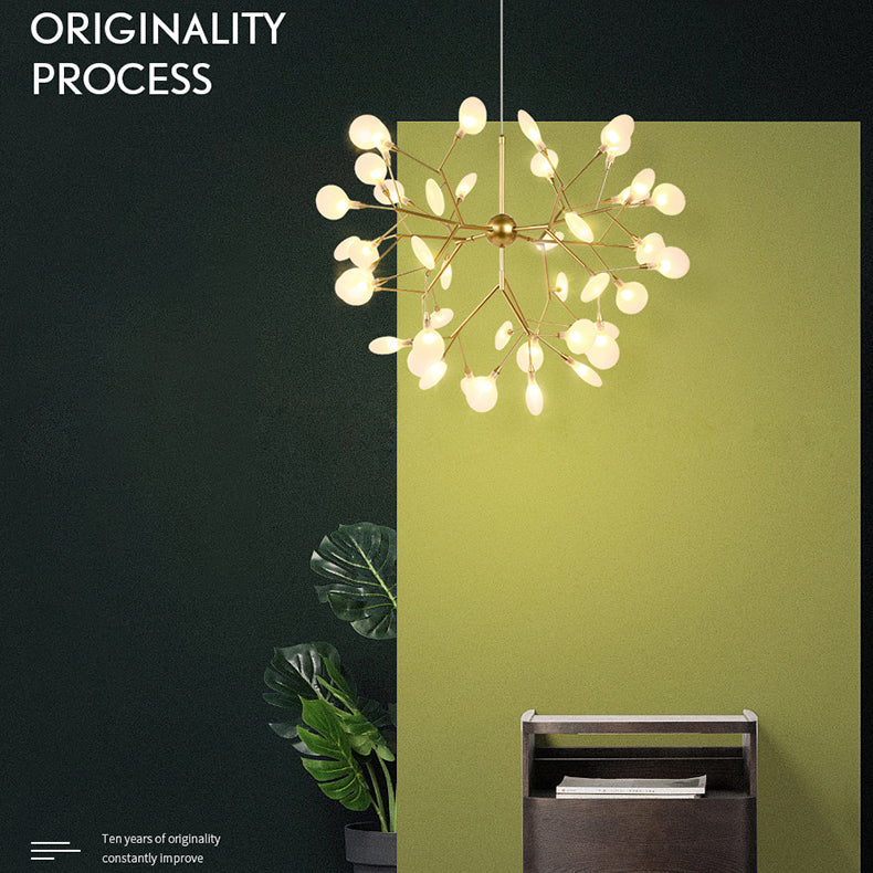 Modern Metal Hanging Light Fixtures Fireflies Hanging Chandelier for Dinning Room