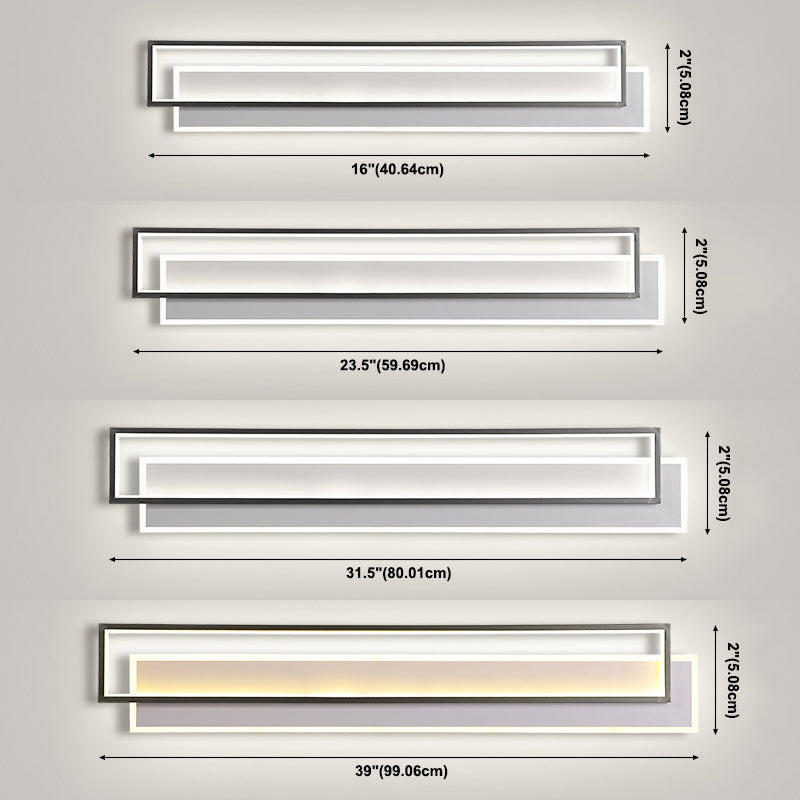 Stratizzazione dell'illuminazione di applique in metallo minimalista soggiorno a led lampada