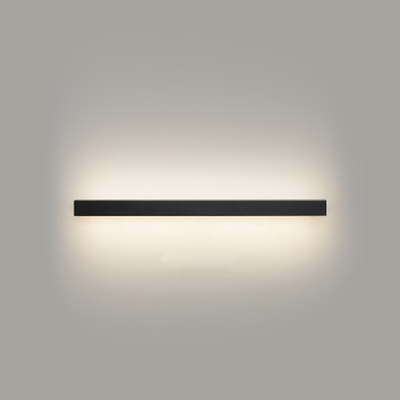 Linear Wall Light Fixture Nordic Metal Foyer LED Wall Lighting with Storage Rack Design