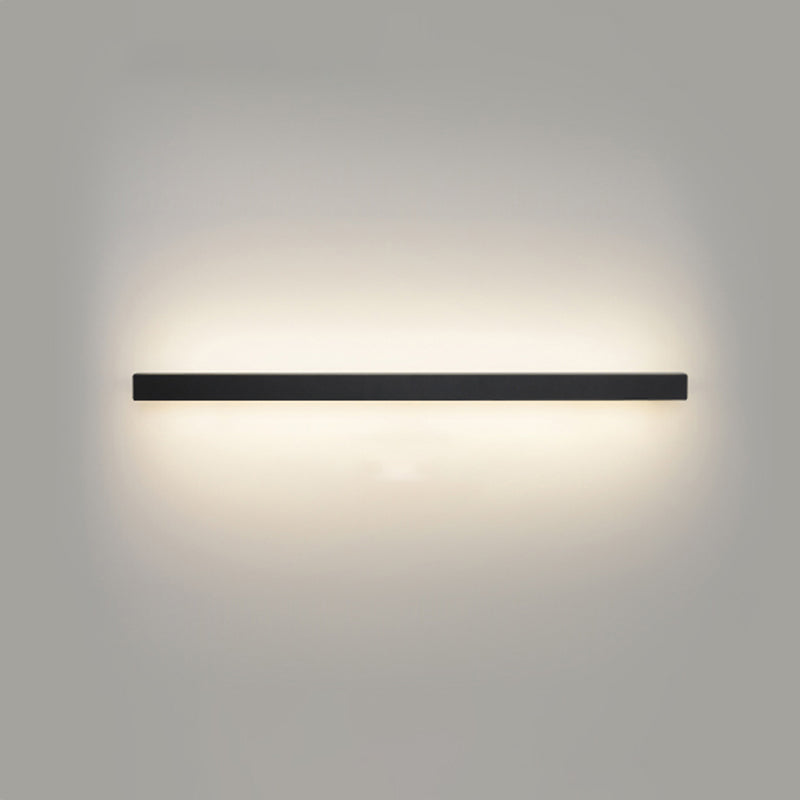 Linear Wall Light Fixture Nordic Metal Foyer LED Wall Lighting with Storage Rack Design