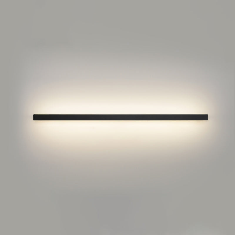 Linear Wall Light Fixture Nordic Metal Foyer LED Wall Lighting with Storage Rack Design
