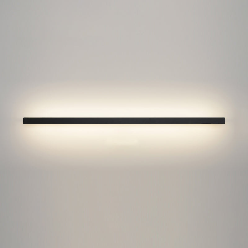 Linear Wall Light Fixture Nordic Metal Foyer LED Wall Lighting with Storage Rack Design